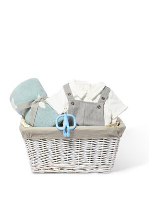 Baby Boy Gift Hamper - 3 Piece Set with Bodysuit & Dungaree